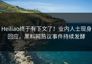 Heiliao终于有下文了！业内人士现身回应，黑料网热议事件持续发酵